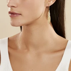 Histoire d'Or Boucles D'oreilles Pendantes Soline Or Jaune New