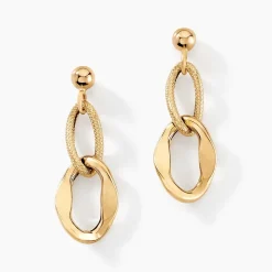 Histoire d'Or Boucles D'oreilles Pendantes Meallan Or Jaune