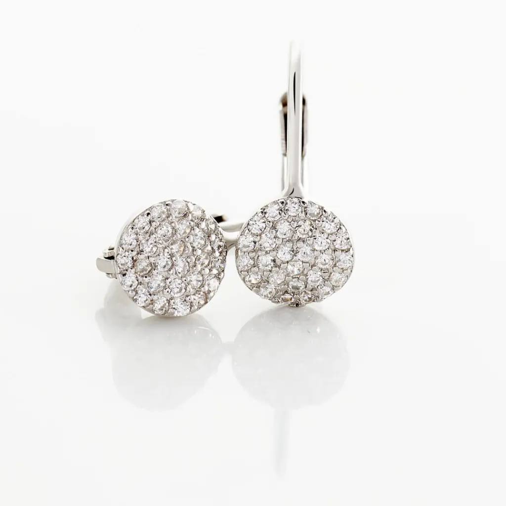 Histoire d'Or Boucles D'oreilles Pendantes Fantine Argent Blanc Oxyde De Zirconium New