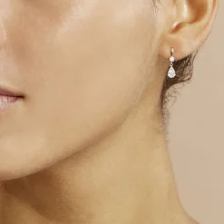 Histoire d'Or Boucles D'oreilles Pendantes Goutte Or Jaune Oxyde De Zirconium