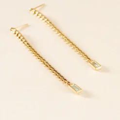 Histoire d'Or Boucles D'oreilles Pendantes Chain Or Jaune Topaze or jaune topaze azur Outlet