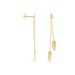 Histoire d'Or Boucles D'oreilles Pendantes Plaqué Or Jaune Libby Discount