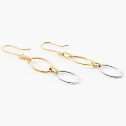 Histoire d'Or Boucles D'oreilles Pendantes Lucia Or Bicolore Best
