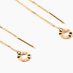 Histoire d'Or Boucles D'oreilles Pendantes Eclats Solaires Or Jaune Hot