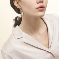 Histoire d'Or Boucles D'oreilles Pendantes Andrienne Argent Blanc Hot