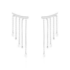 Histoire d'Or Boucles D'oreilles Pendantes Cainan Argent Blanc Oxyde De Zirconium Online