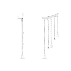 Histoire d'Or Boucles D'oreilles Pendantes Cainan Argent Blanc Oxyde De Zirconium Online