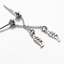 Histoire d'Or Boucles D'oreilles Pendantes Argent Blanc Maic Best