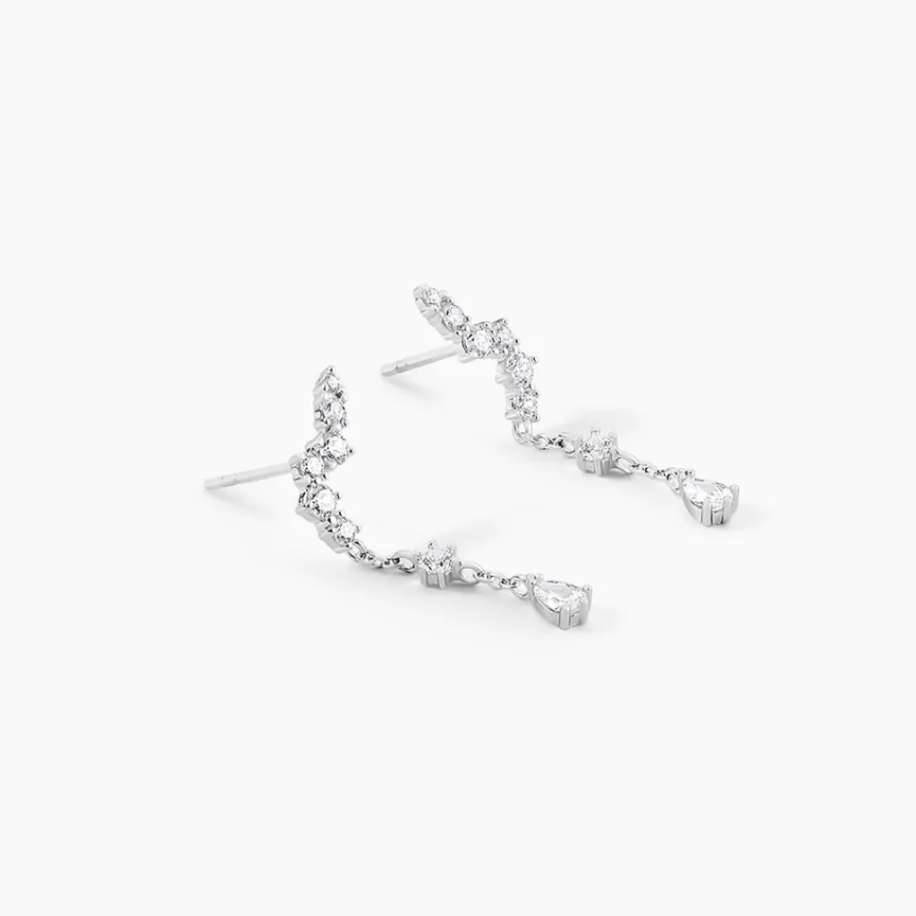 Histoire d'Or Boucles D'oreilles Pendantes Lir Argent Blanc Oxyde De Zirconium Online