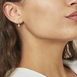 Histoire d'Or Boucles D'oreilles Pendantes Cegolene Or Jaune Oxyde De Zirconium Sale