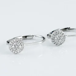 Histoire d'Or Boucles D'oreilles Pendantes Ursilla Or Blanc Diamants Best