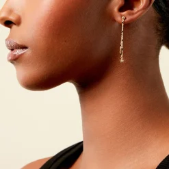 Histoire d'Or Boucles D'Oreilles Pendantes Bubble Argent Jaune Oxyde De Zirconium Hot