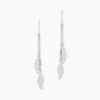 Histoire d'Or Boucles D'oreilles Pendantes Fabia Argent Blanc Best