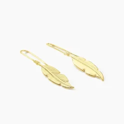 Histoire d'Or Boucles D'oreilles Pendantes Indian Nature Feuilles Or Jaune Online