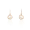 Histoire d'Or Boucles D'oreilles Pendantes Olivia Argent Rose Perle Culture Oxyde Sale