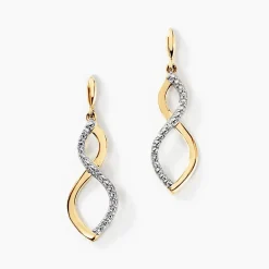Histoire d'Or Boucles D'oreilles Pendantes Taimi Or Jaune Diamant Discount