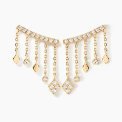 Histoire d'Or Boucles D'oreilles Pendantes Eclat D'etoile Or Jaune Oxyde Discount