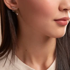 Histoire d'Or Boucles D'oreilles Pendantes Eclat D'etoile Or Jaune Oxyde Discount