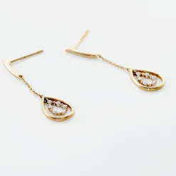 Histoire d'Or Boucles D'oreilles Pendantes Marganela Or Jaune Diamant Hot