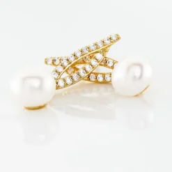 Histoire d'Or Boucles D'oreilles Pendantes Tesnimae Or Jaune Oxyde Perle De Culture Discount