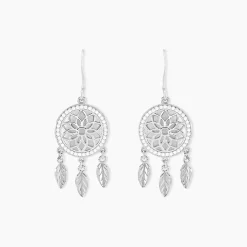 Histoire d'Or Boucles D'oreilles Pendantes Nemetona Argent Blanc Oxyde Hot