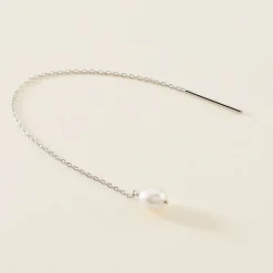 Histoire d'Or Boucles D'oreilles Pendantes Garance Argent Blanc Perle De Culture