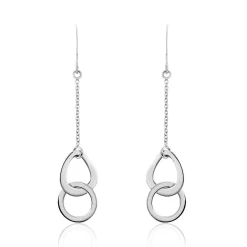Histoire d'Or Boucles D'oreilles Pendantes Joy Argent Blanc Hot