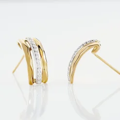 Histoire d'Or Boucles D'oreilles Pendantes Allyson Or Jaune Oxyde De Zirconium Sale