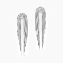 Histoire d'Or Boucles D'oreilles Pendantes Jakarta Argent Blanc
