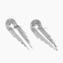 Histoire d'Or Boucles D'oreilles Pendantes Jakarta Argent Blanc