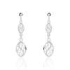 Histoire d'Or Boucles D'oreilles Pendantes Mahee Argent Blanc New