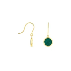 Histoire d'Or Boucles D'oreilles Pendantes Florica Or Jaune Malachite Outlet