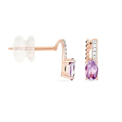 Histoire d'Or Boucles D'oreilles Pendantes Frannie Or Rose Amethyste Et Oxyde Online
