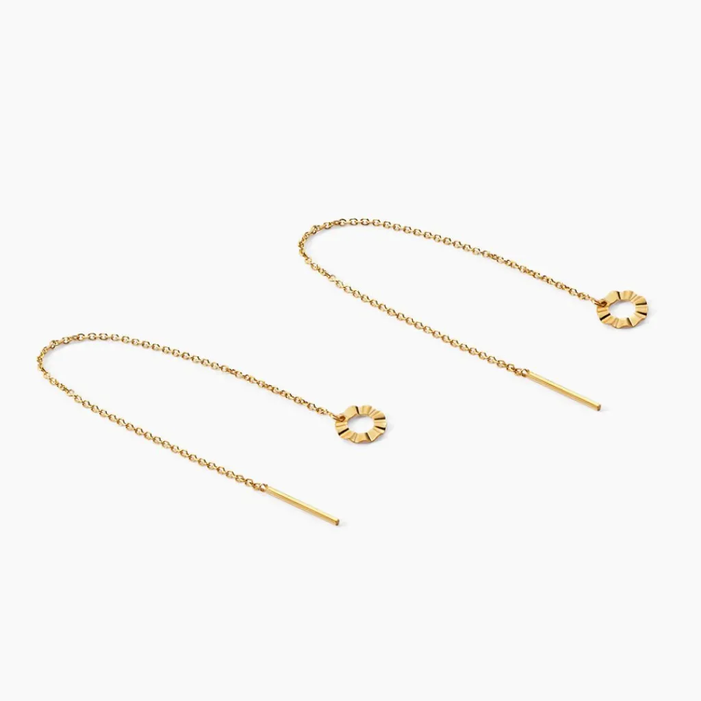 Histoire d'Or Boucles D'oreilles Pendantes Eclats Solaires Or Jaune Online