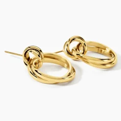 Histoire d'Or Boucles D'oreilles Pendantes Allobrox Acier Dore Sale