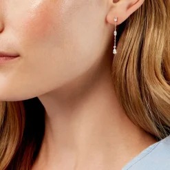 Histoire d'Or Boucles D'Oreilles Pendantes Sparkle Or Jaune Oxyde De Zirconium Sale