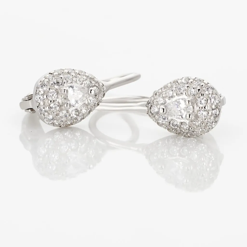 Histoire d'Or Boucles D'oreilles Pendantes Feyza Argent Blanc Oxyde De Zirconium Hot