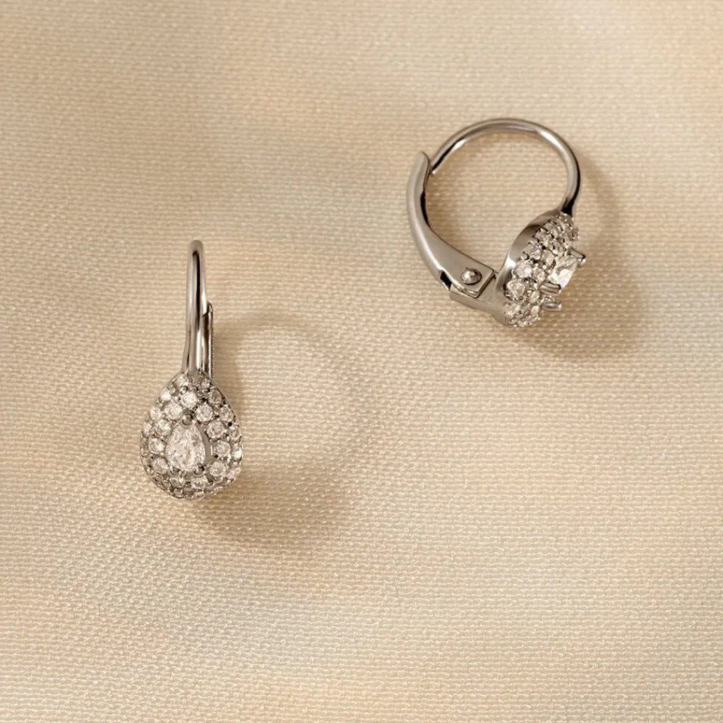 Histoire d'Or Boucles D'oreilles Pendantes Feyza Argent Blanc Oxyde De Zirconium Hot