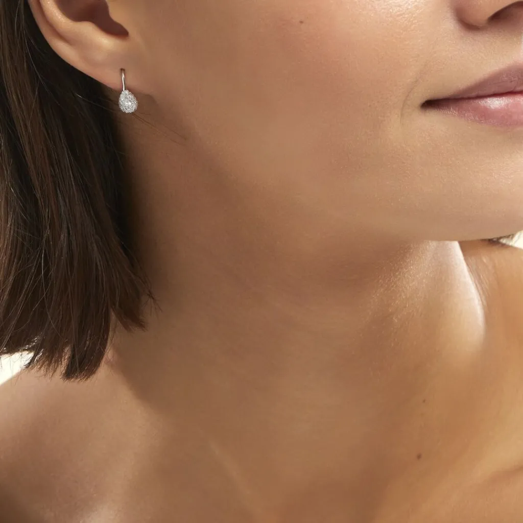 Histoire d'Or Boucles D'oreilles Pendantes Feyza Argent Blanc Oxyde De Zirconium Hot