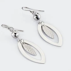Histoire d'Or Boucles D'oreilles Pendantes Lucinda Argent Blanc Clearance
