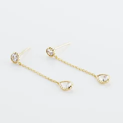 Histoire d'Or Boucles D'oreilles Pendantes Kadidja Or Jaune Oxyde De Zirconium Hot