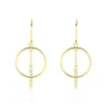 Histoire d'Or Boucles D'oreilles Pendantes Or Jaune Guda Oxyde De Zirconium Best
