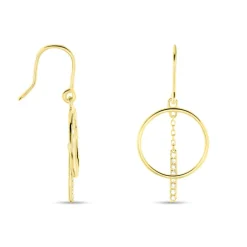 Histoire d'Or Boucles D'oreilles Pendantes Or Jaune Guda Oxyde De Zirconium Best