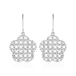 Histoire d'Or Boucles D'oreilles Pendantes Anya Or Blanc
