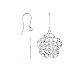 Histoire d'Or Boucles D'oreilles Pendantes Anya Or Blanc