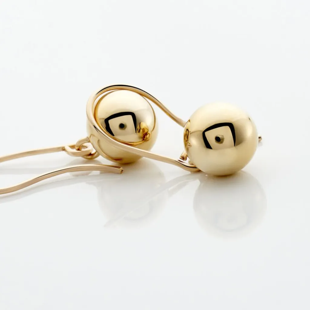 Histoire d'Or Boucles D'oreilles Pendantes Fidelia Boules Or Jaune Online