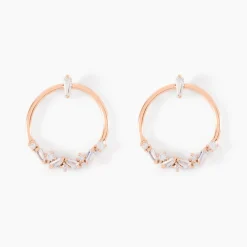 Histoire d'Or Boucles D'oreilles Pendantes Celene Argent Rose Oxyde De Zirconium Discount