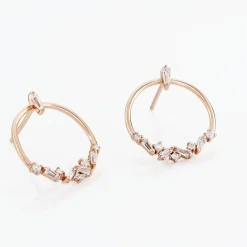 Histoire d'Or Boucles D'oreilles Pendantes Celene Argent Rose Oxyde De Zirconium Discount