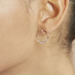 Histoire d'Or Boucles D'oreilles Pendantes Celene Argent Rose Oxyde De Zirconium Discount