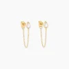 Histoire d'Or Boucles D'Oreilles Pendantes Ondée Or Jaune Nacre Clearance